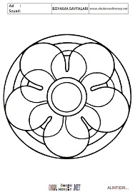 Mandala boyama sayfaları